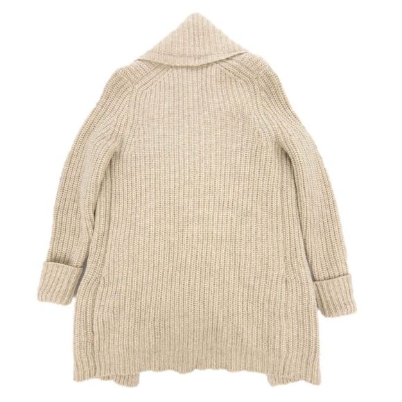 J. CREW Lambswool Shawl Collar Draped Cardigan Sweater Long Ribbed Knit Small - Picture 4 of 5